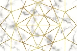 Geometric Gold Marble